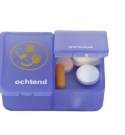 Able 2 Pillendoos 1 dag 2 vaks blauw NL (1 stuk)