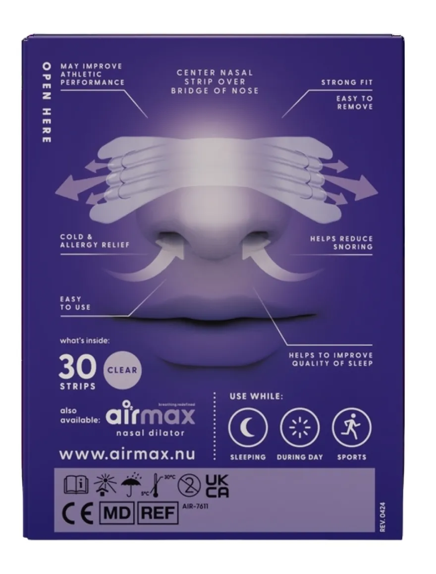 Airmax Nasal Strip Clear (30 stuks)