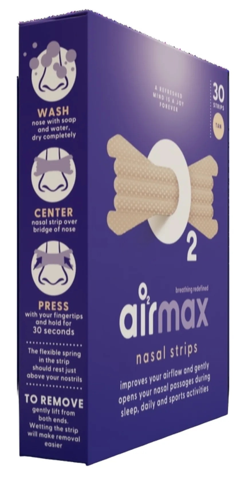 Airmax Nasal Strip Tan (30 stuks)