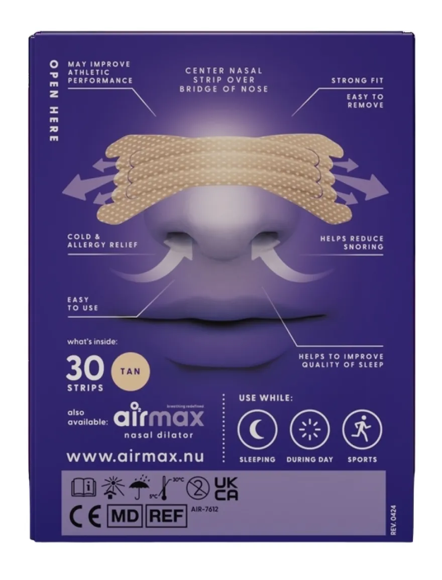Airmax Nasal Strip Tan (30 stuks)