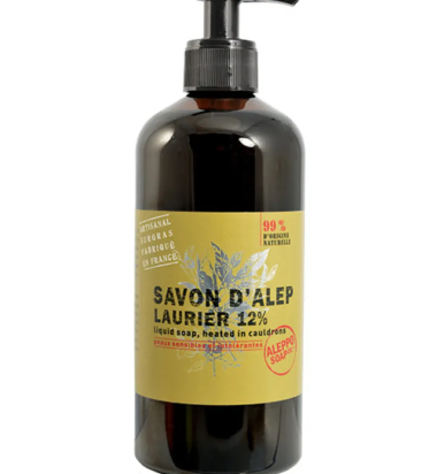 Aleppo Soap Co Aleppo zeep 12% laurier met pomp (500 ml)