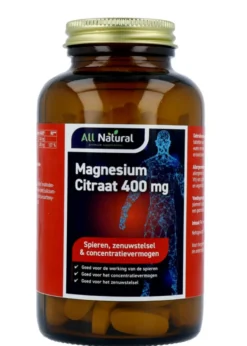 All Natural Magnesium citraat 400mg (120 tabletten)