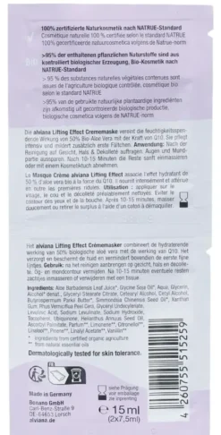 Alviana Lifting Effect Crèmemasker +q10 Power (15 ml)