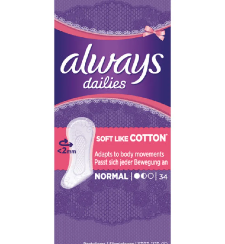 Always Dailies inlegkruisjes normaal (34 stuks)