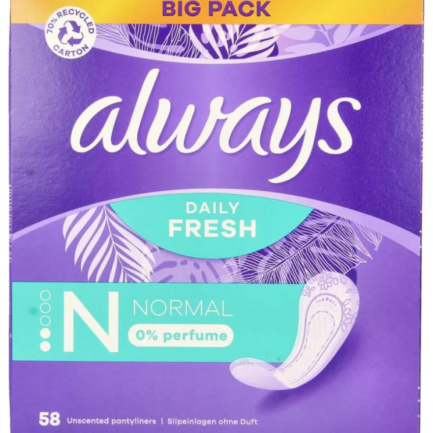 Always Inlegkruisjes Daily Fresh Norm Aal (58 stuks)