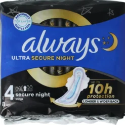 Always Maandverband Ultra Secure Night (8 stuks)