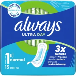 Always Ultra Normal Maandverband zonder Vleugels (Maat 1) (15 stuks)