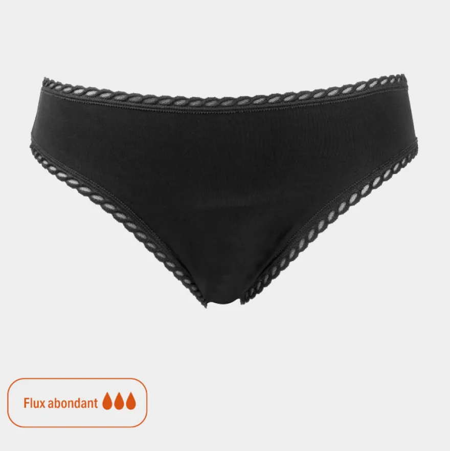 Anae Menstruatieondergoed Zwart – Overvloedig – Maat 34 (1 stuk)