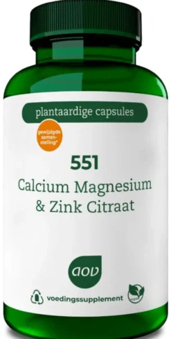 AOV 551 Calcium magnesium & zink citraat (90 vega capsules)