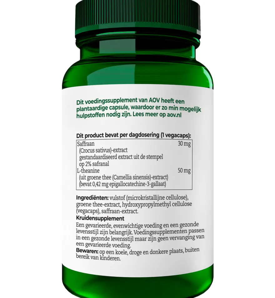 Aov 830 Saffraan & L-Theanine (30 vega capsules)