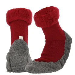 Apollo Huisslof Wol Anti-Slip Rood 37/38 (1 paar)