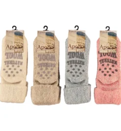 Apollo Slofsok Anti Slip Dame Licht 35-38 assorti (1 paar)