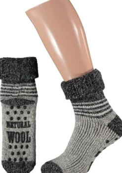 Apollo Slofsok Grijs Motief 39-42 (1 paar)