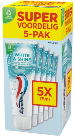 Aquafresh White & Shine Tandpasta 5-pack (5 stuks)