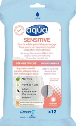 Aqua Washandjes Sensitive (12 stuks)