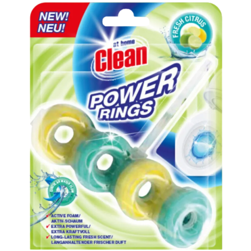 At Home Clean Toiletblok – Power Rings Citrus (40 gr)