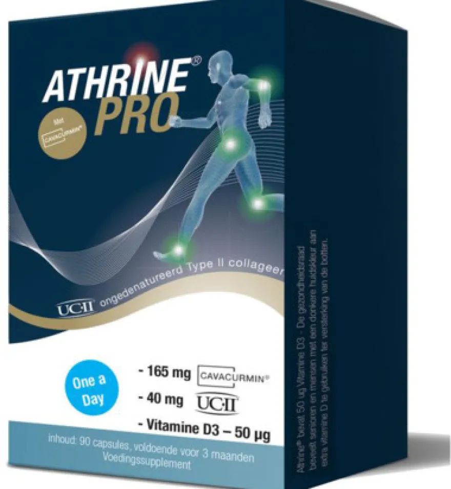 Athrine PRO – UC-II Cavacurmin en Vitamine D3 (90 capsules)
