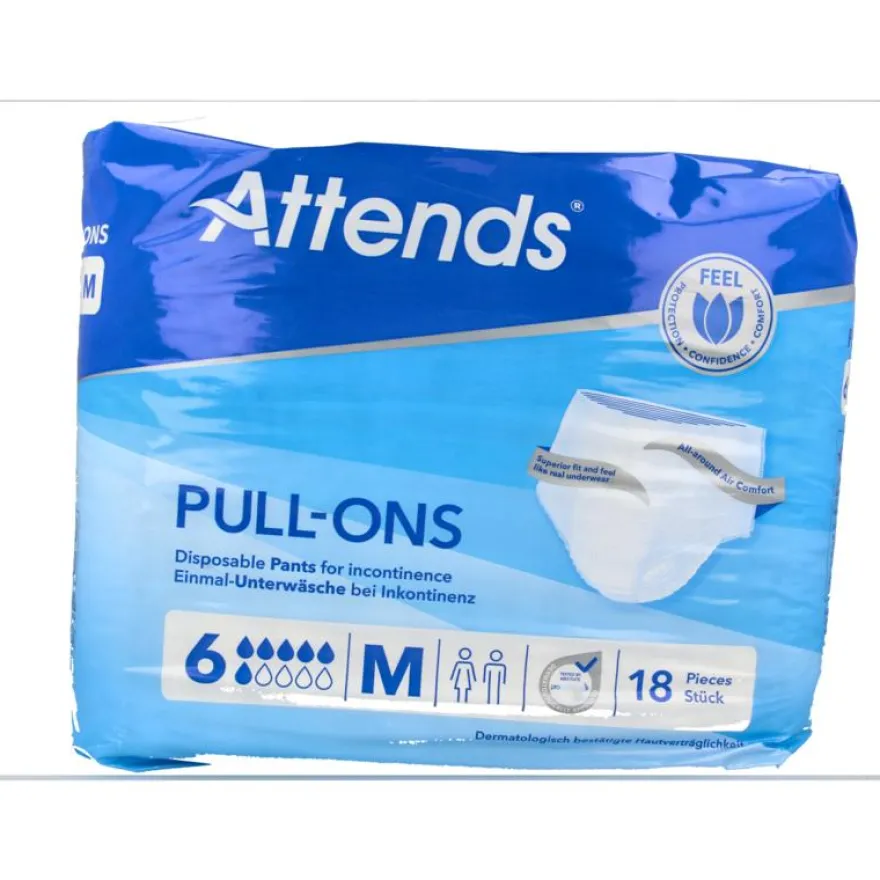 Attends Pull-Ons 6 Maat M (18 Stuks)