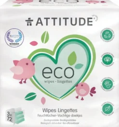 Attitude Eco Wipes Navul 3-pack (216 stuks)