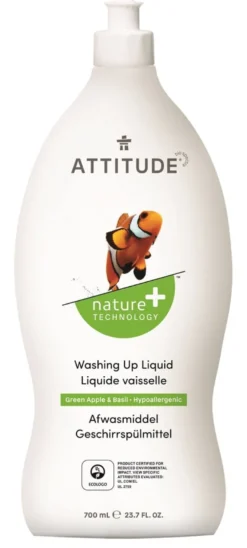 Attitude Home Afwasmiddel Appel En Basilicum (700 ml)