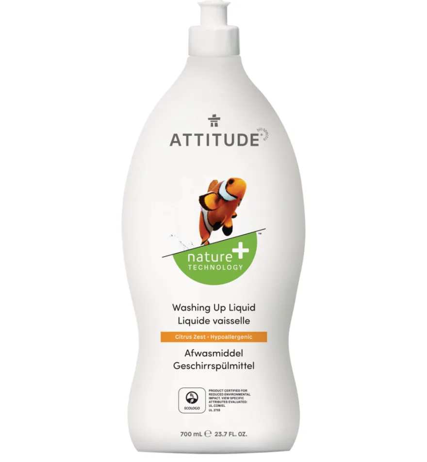 Attitude Nature+ Afwasmiddel Citrus Zest (700 ml)