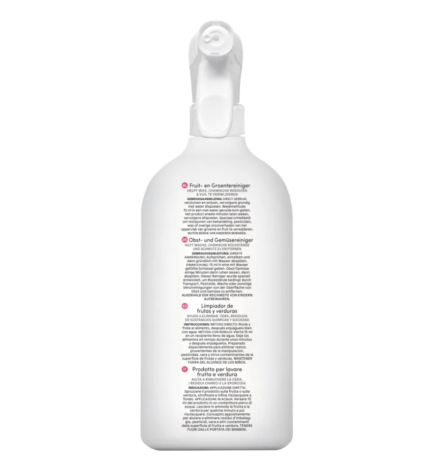 Attitude Nature+ Fruit en Groente Reiniger (800 ml)
