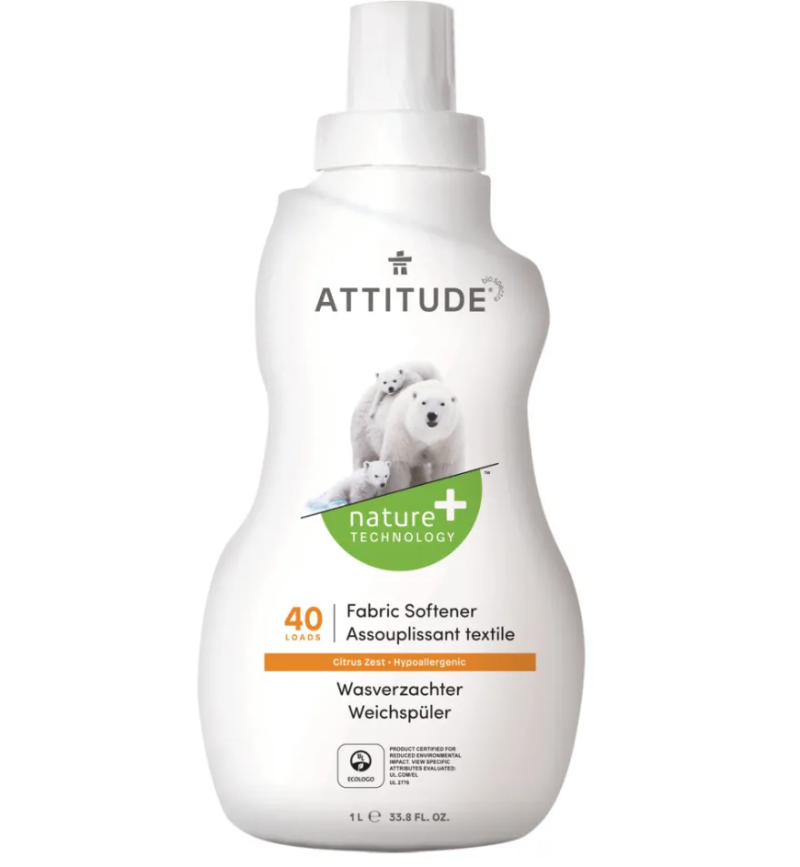 Attitude Nature+ Wasverzachter 40 Beurten Citrus Zest (1040 ml)