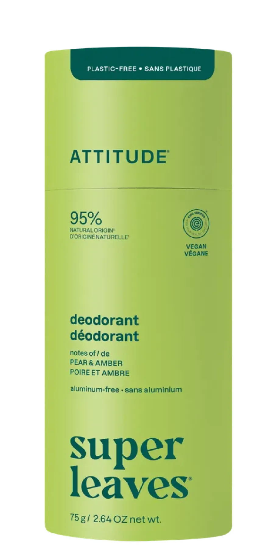 Attitude Super Leaves Deodorant Pear & Amber (85 gr)