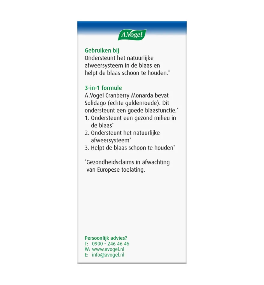 A.Vogel Cranberry Monarda (30 tabletten)