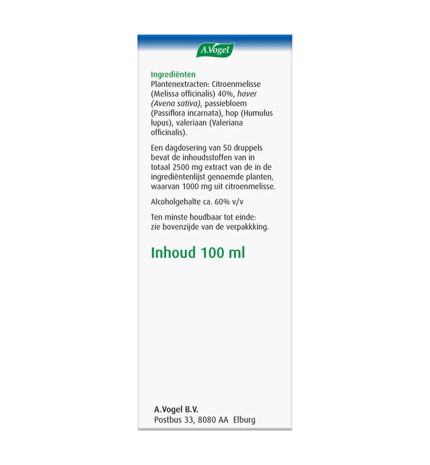 A.Vogel Dormeasan Citroenmelisse Nachtrust Druppels (100 ml)