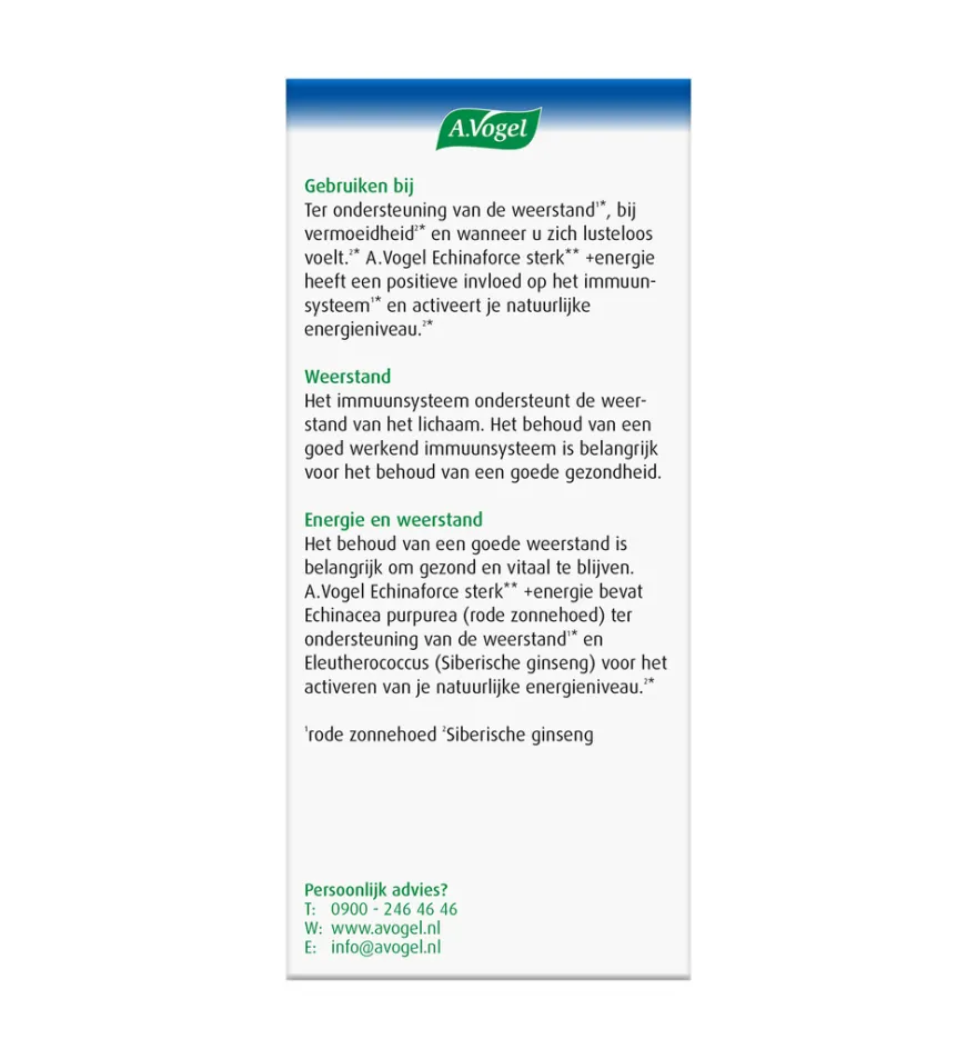 A.Vogel Echinaforce Tablet Sterk & Energie (30 Tabletten)