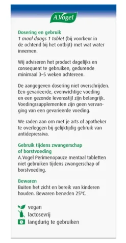 A.Vogel Perimenopauze Mentaal (30 tabletten)