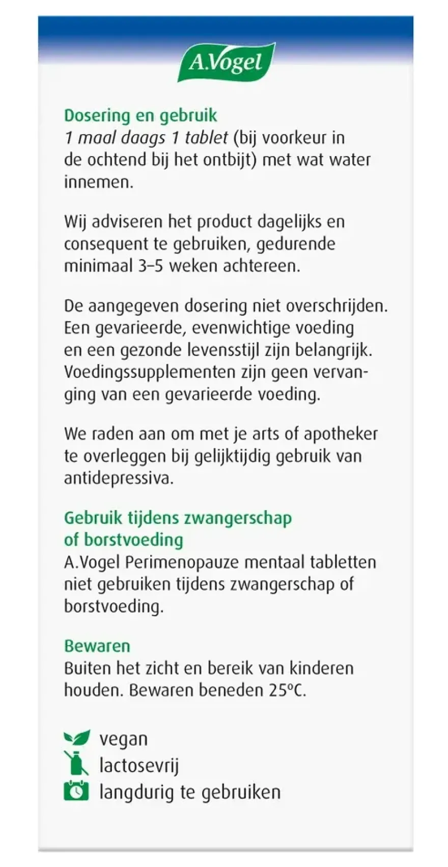 A.Vogel Perimenopauze Mentaal (30 tabletten)