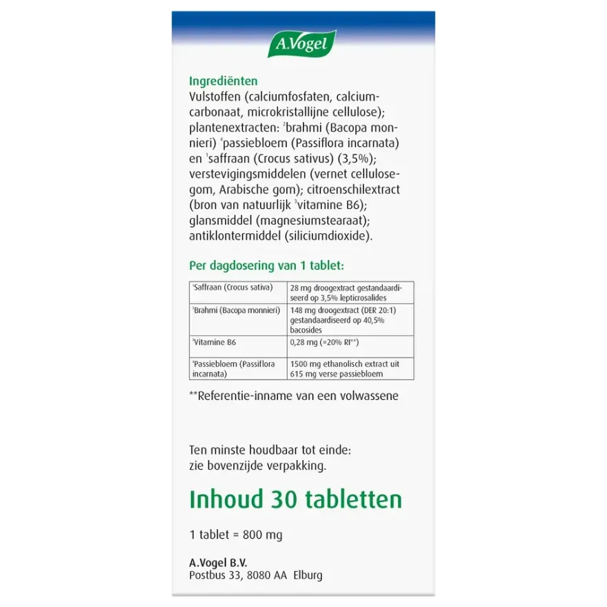 A.Vogel Perimenopauze Mentaal (30 tabletten)