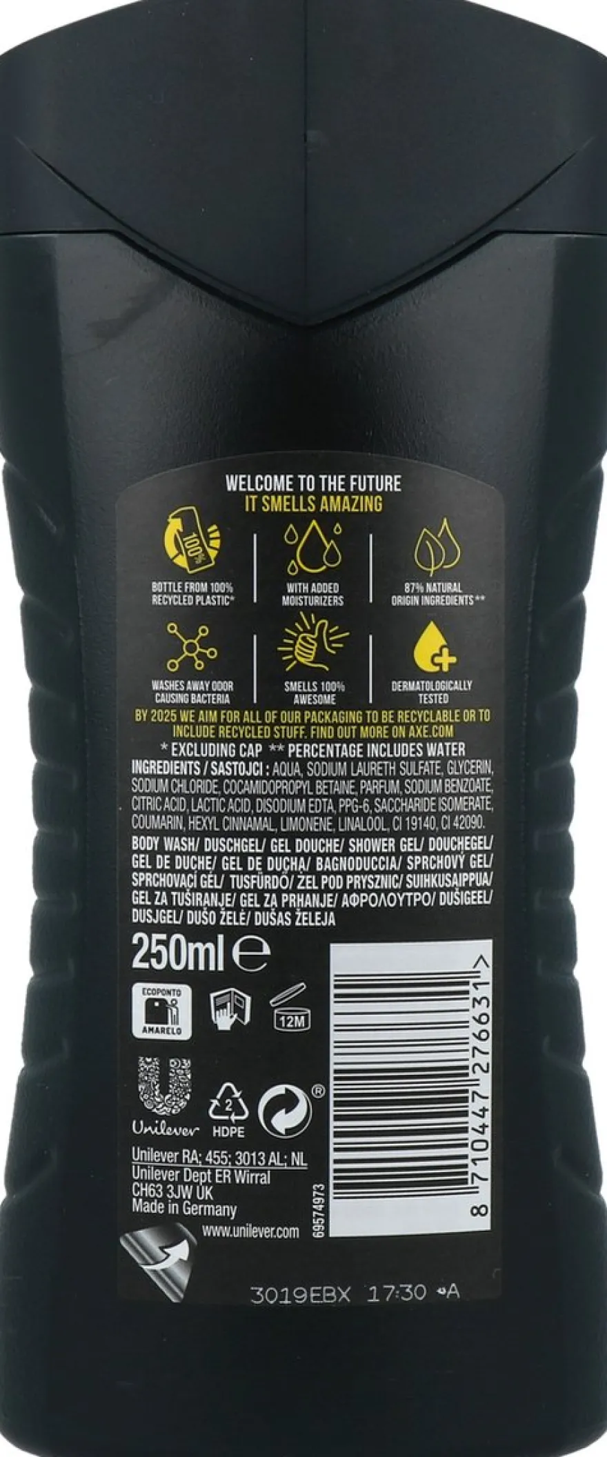 Axe Showergel Collision Leather (250 ml)