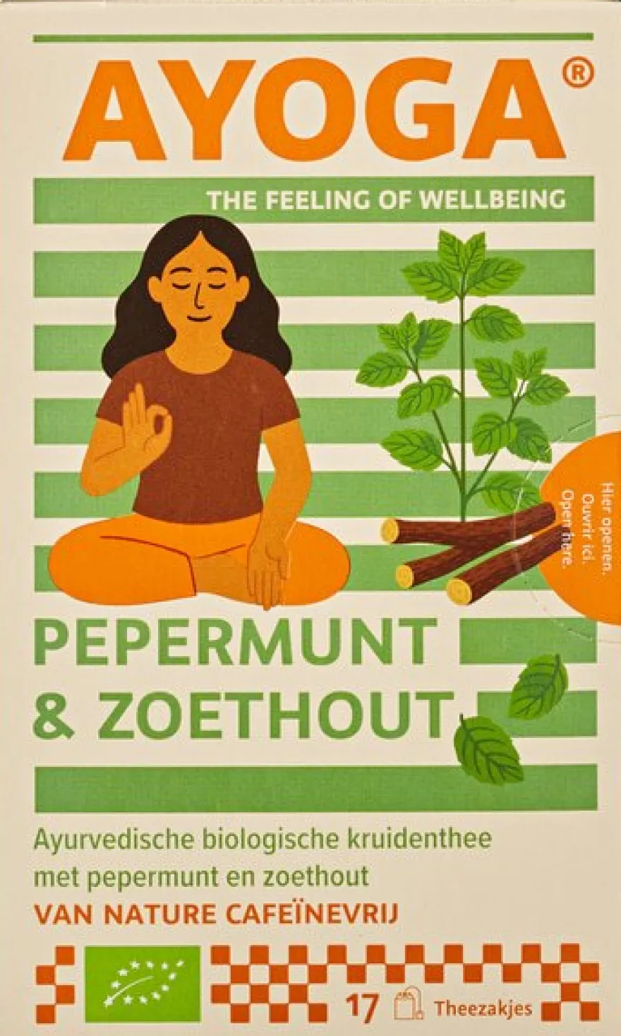 Ayoga Kruidenthee Pepermunt Zoethout (25,5 gr)