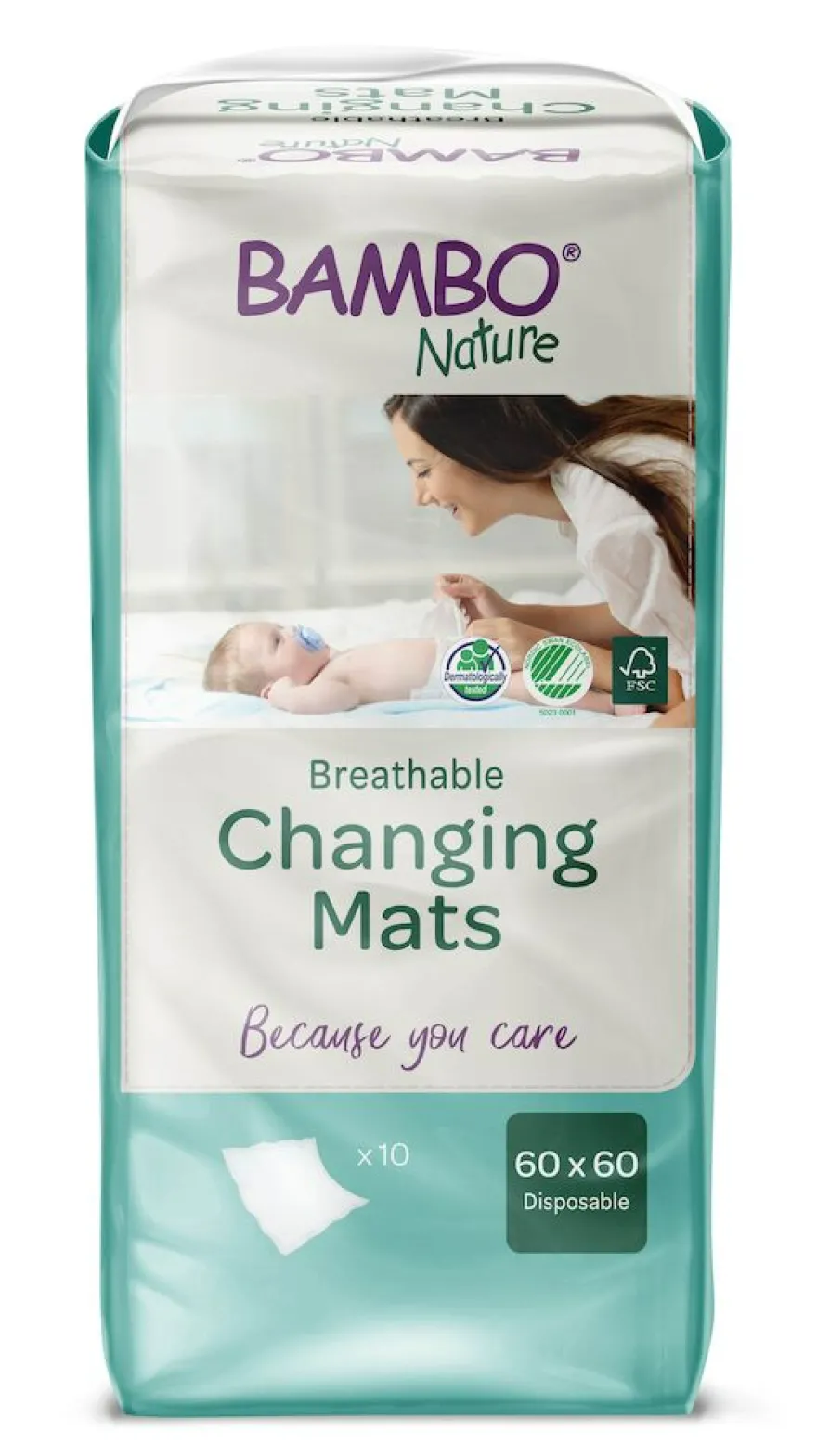 Bambo Nature Verschoonmatjes 60×60 (10 stuks)