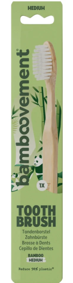 Bamboovement Bamboe Tandenborstel Medium (1 stuk)