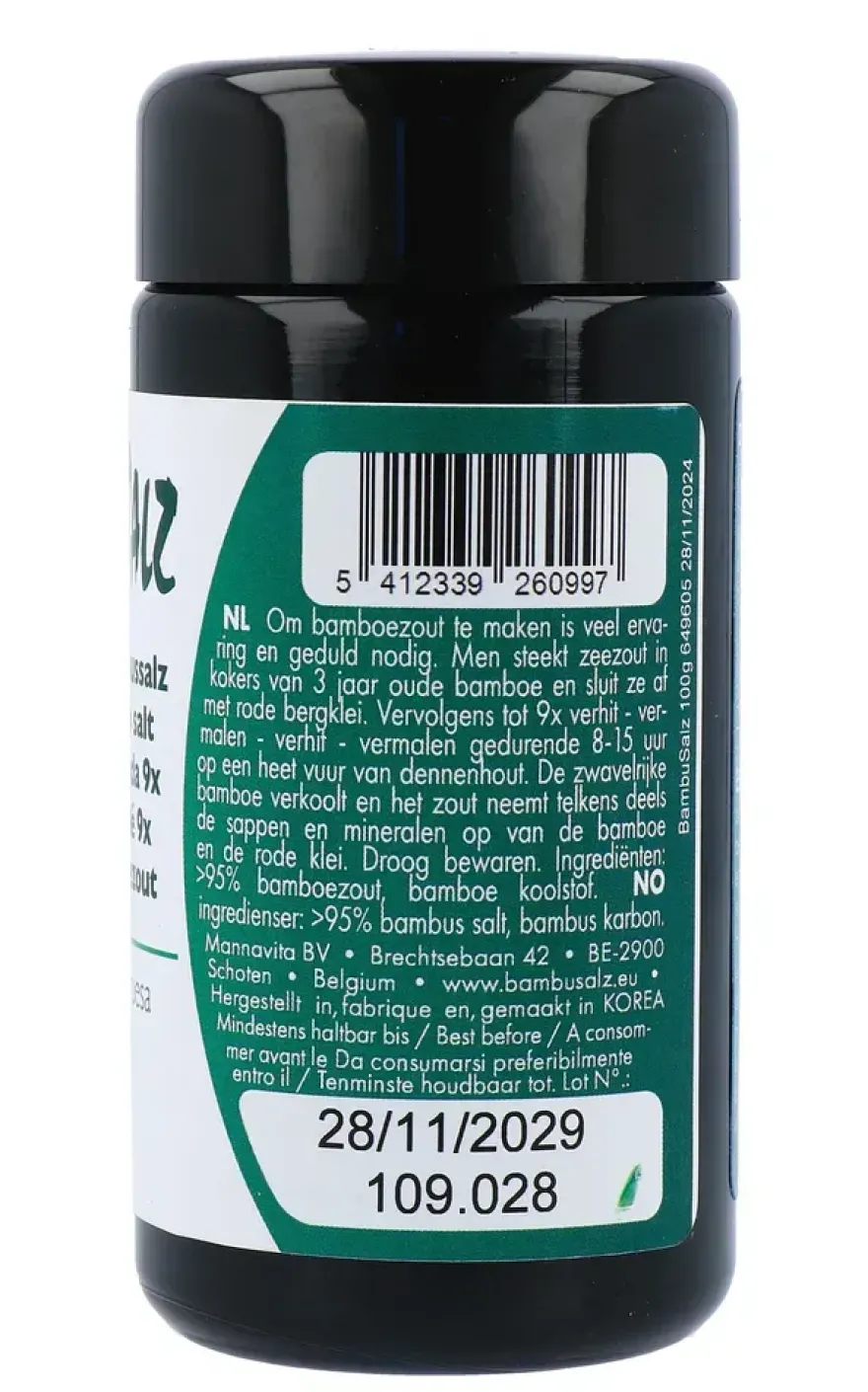 Bambu Salz Bamboezout Zeer Grof 9X Gebrand (100 gr)