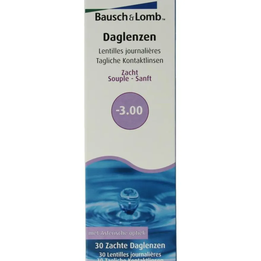 Bausch + Lomb Daglenzen -3.00 (30 stuks)