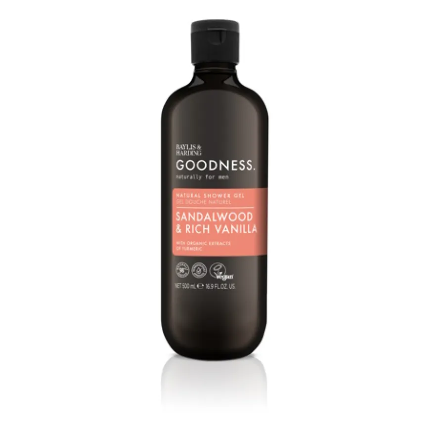 Baylis & Harding Goodness Men Showergel Sandelwood & Rich Vanilla (500 ml)