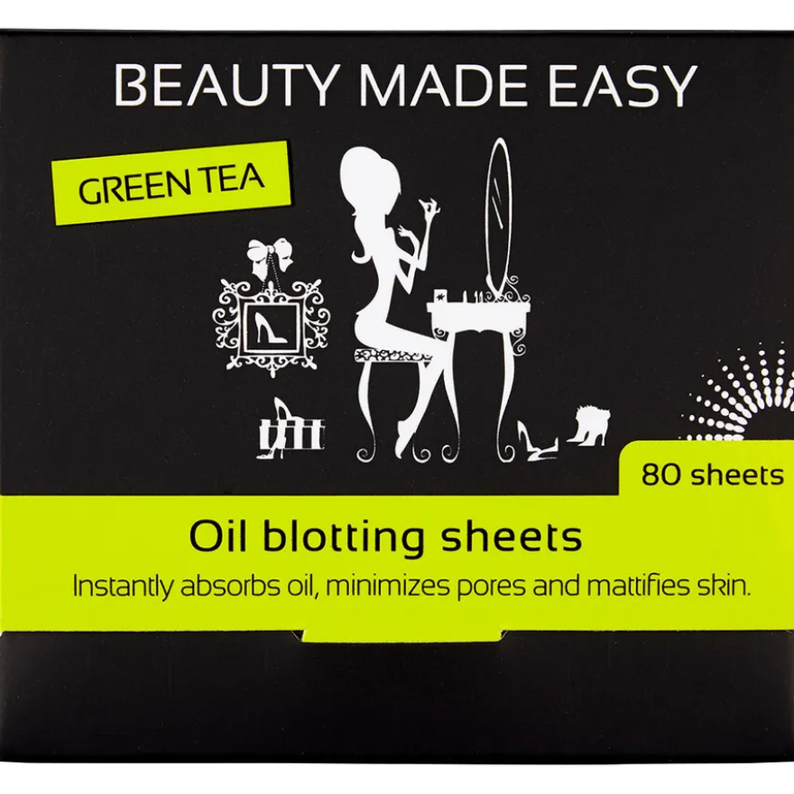 Beauty Made Easy Oil Blotting Sheets Green Tea (80 stuks)