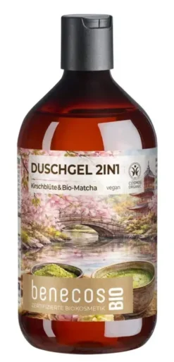 Benecos Bio 2-in-1 Douchegel Cherry Blossom & Matcha (500 ml)