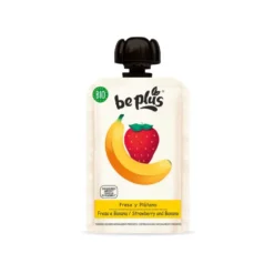 Be Plus Knijpfruit 100% Strawberry Banana (100 gr)
