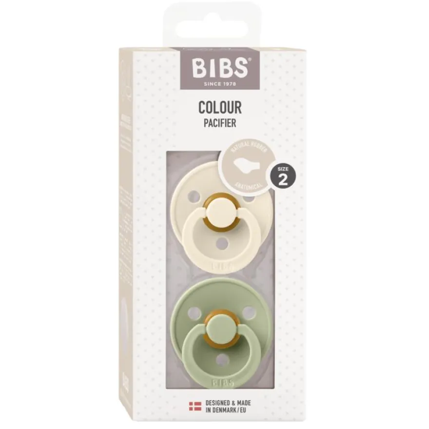 Bibs Fopspeen anatomical maat 2 ivo ry/sage (2 stuks)