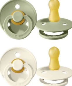 Bibs Fopspeen 6-18 Maanden Ivory/sage (2 stuks)