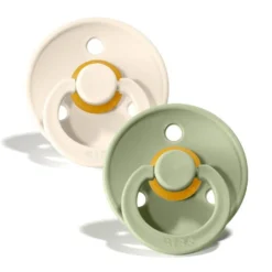 Bibs Fopspeen 6-18 Maanden Ivory/sage (2 stuks)