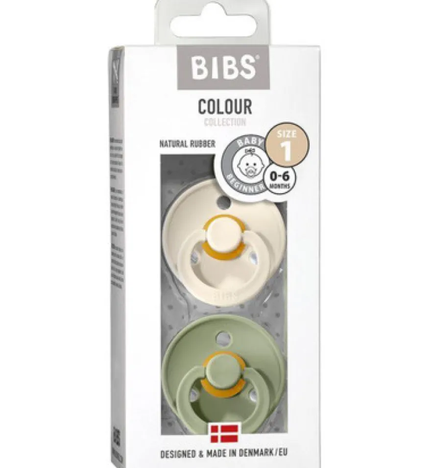 Bibs Fopspeen maat 1 – ivory/sage 2pack (2 stuks)