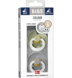 Bibs Fopspeen maat 2 – sage/cloud night 2pack (2 stuks)