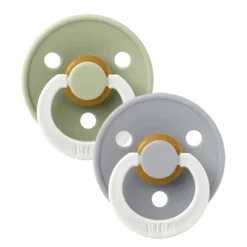 Bibs Glow Fopspeen 0-6 Maanden Anatomic Sage/cloud (2 stuks)